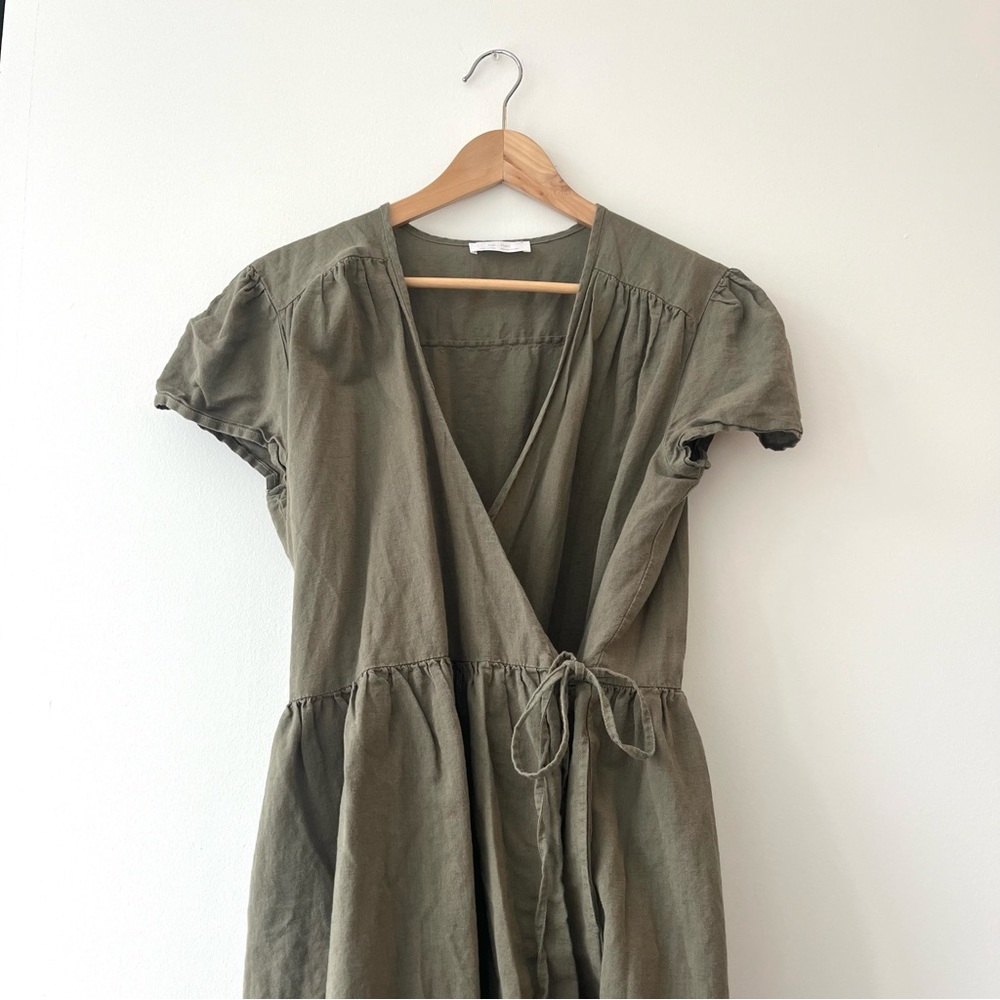 OAK + FORT WRAP DRESS